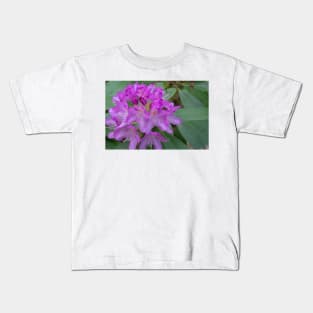 Purple rhododendron flowers Kids T-Shirt